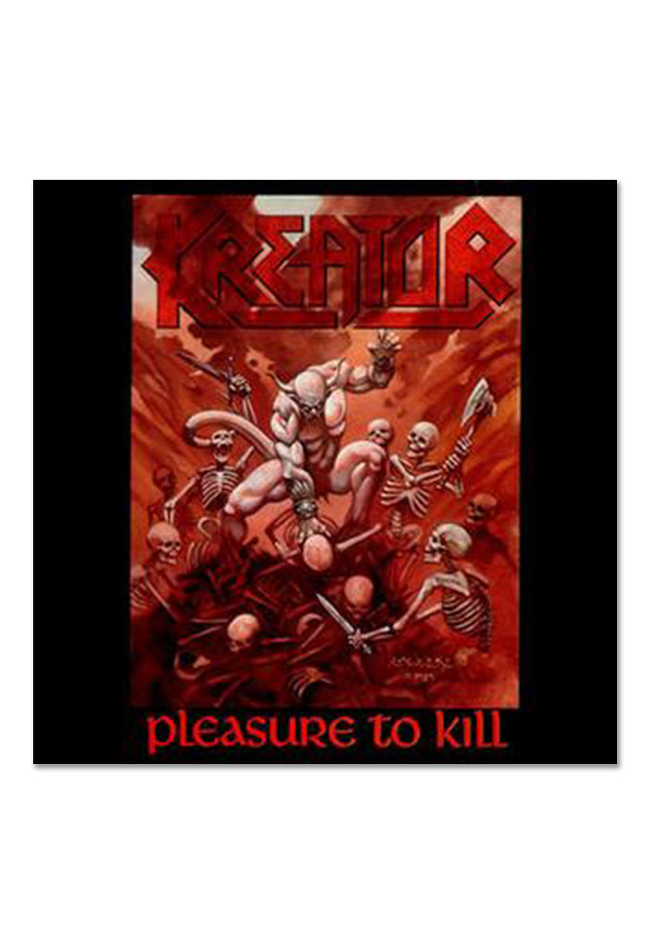 Kreator- Pleasure To Kill White w/ Red Splatter - Colored Vinyl Sale Reliable