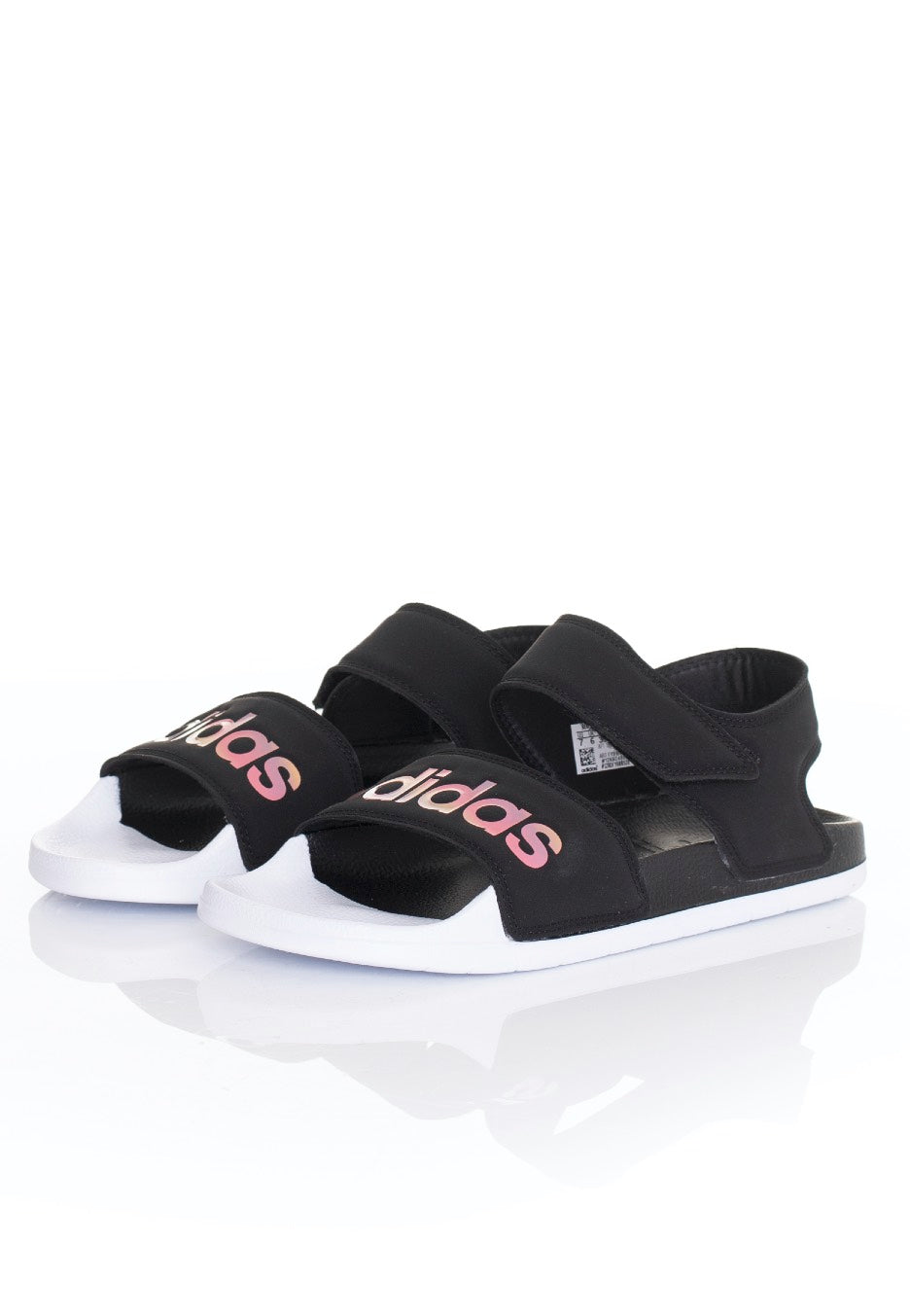 Adidas - Adilette Sandal Core Black/Iridescent/Ftwr White - Girl Sandals Free Shipping Shop Offer