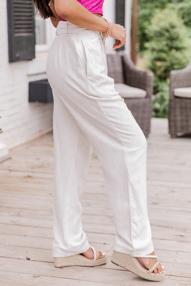 Little Unpredictable Belted Linen Pants FINAL SALE Cheap Sale Visit New