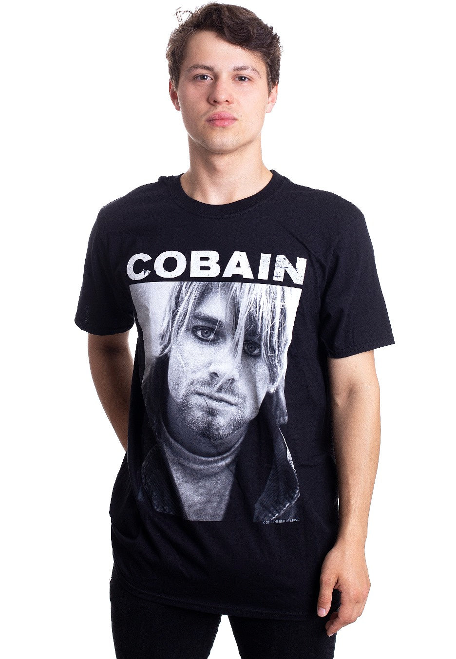 Kurt Cobain - Kurt B/W Photo - T-Shirt Clearance Free Shipping