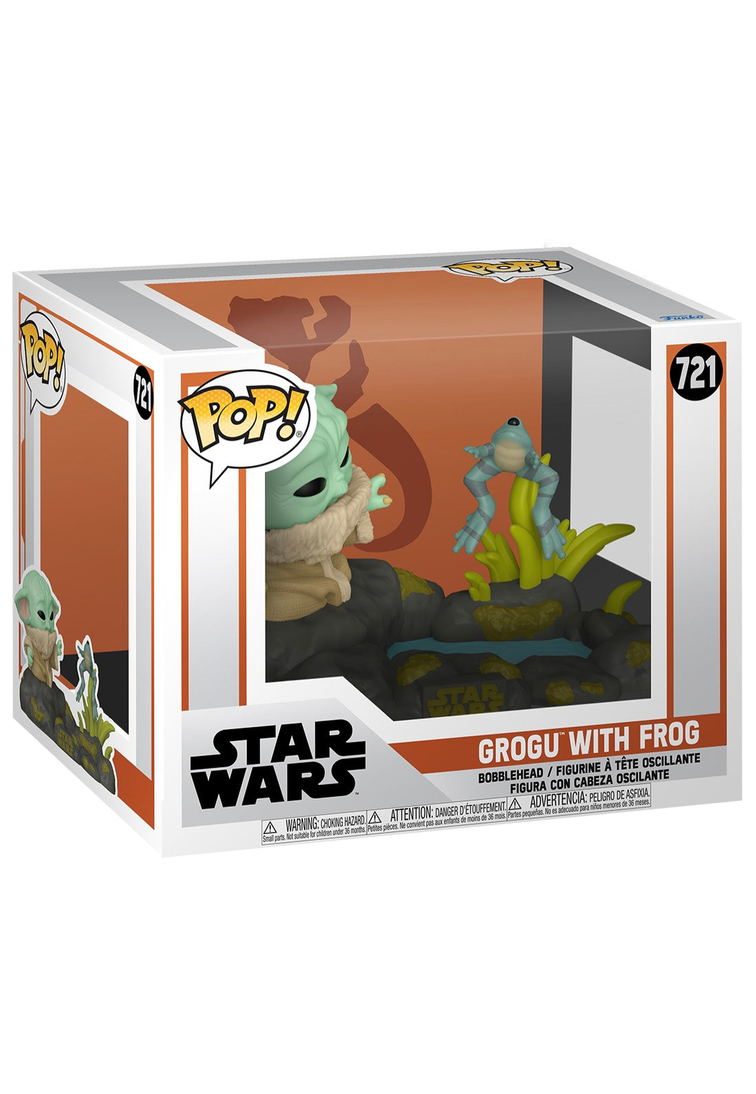 The Mandalorian - Din Grogu w/ Frog POP! Deluxe Bobble Head - Funko Pop 2025 Sale Online