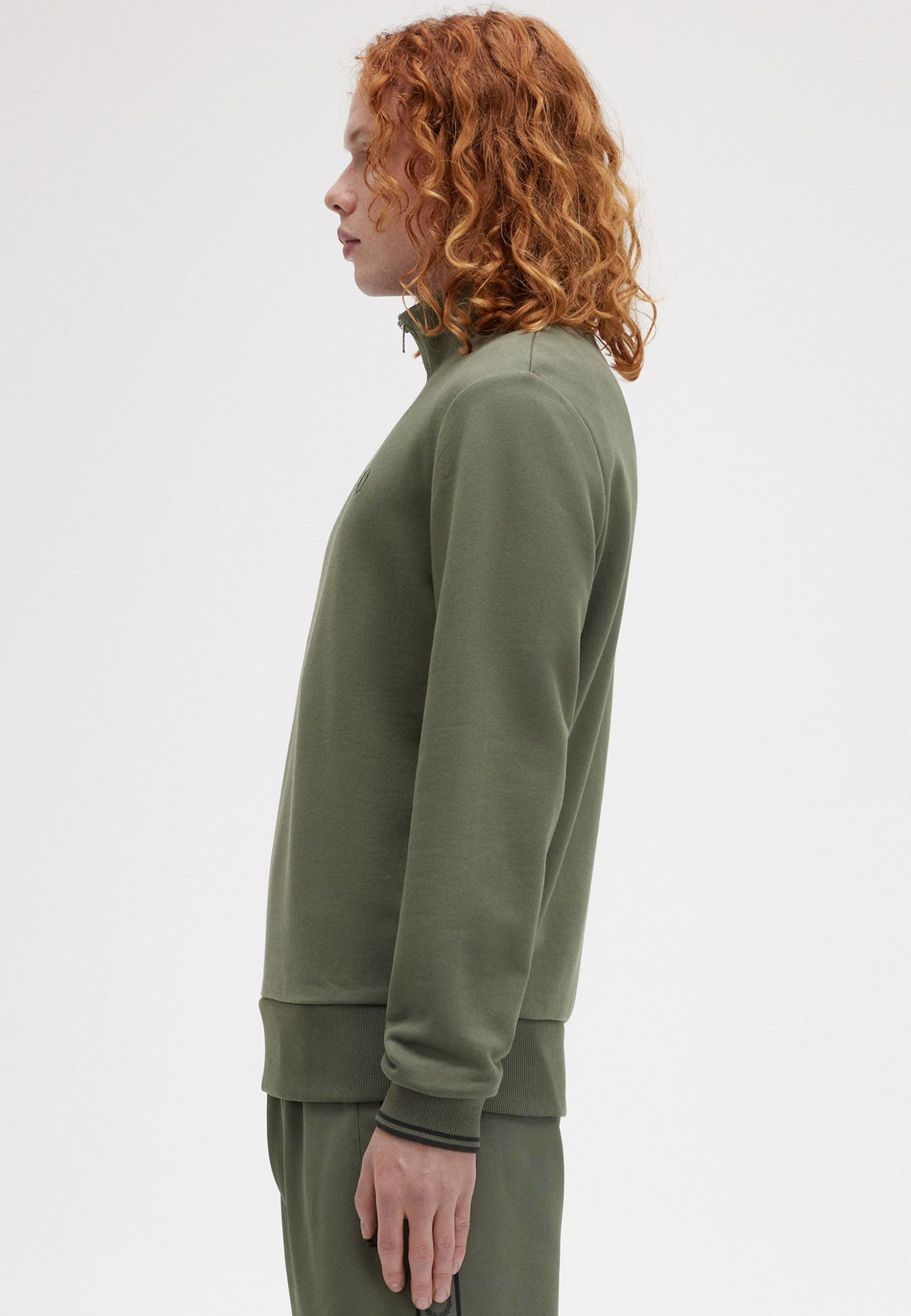 Fred Perry - Half Zip Laurel Wreath Green/Night Green - Sweater Latest Sale Online