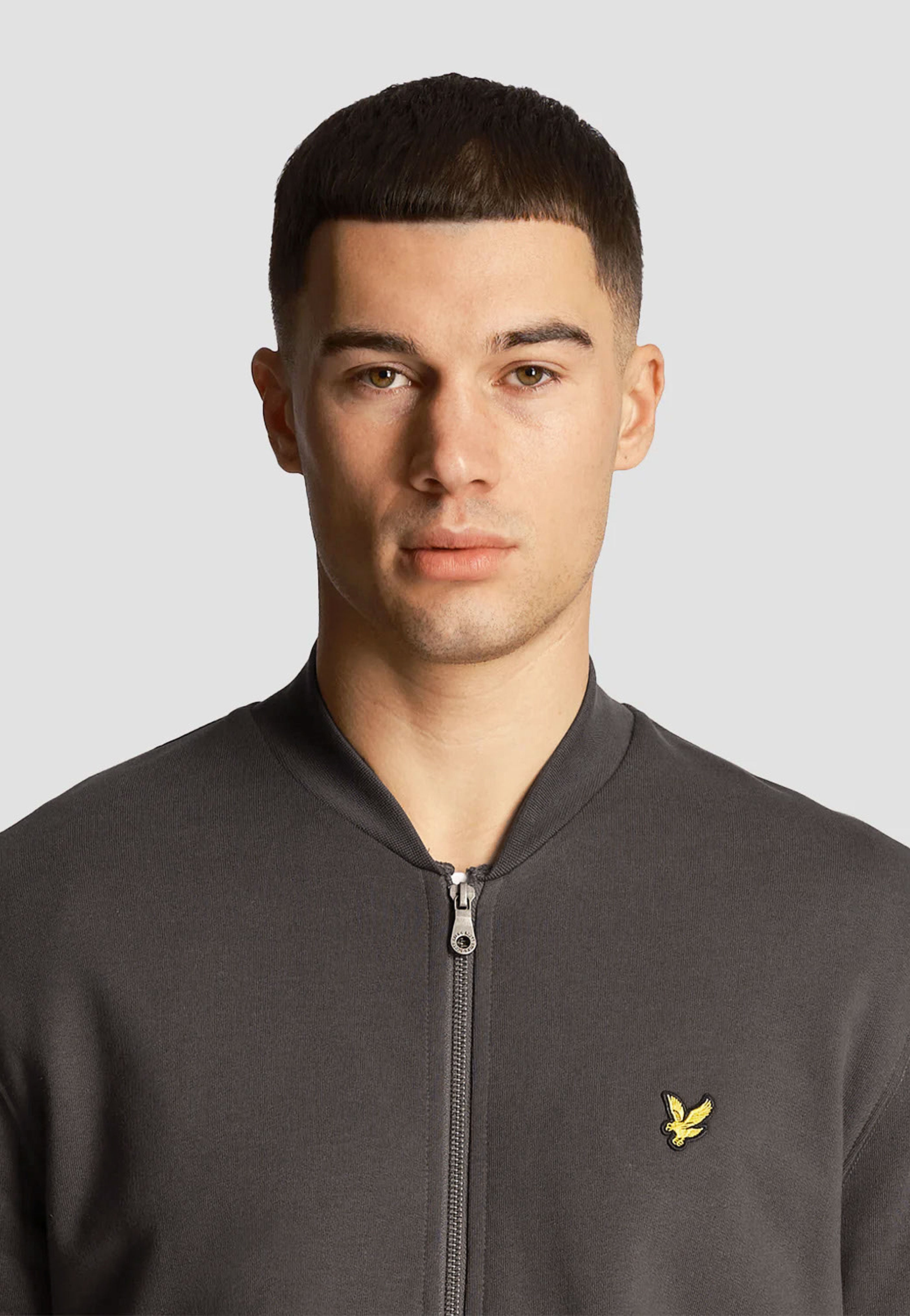 Lyle & Scott - Loopback Jersey Gunmetal - Zipper Buy Cheap Best Store To Get