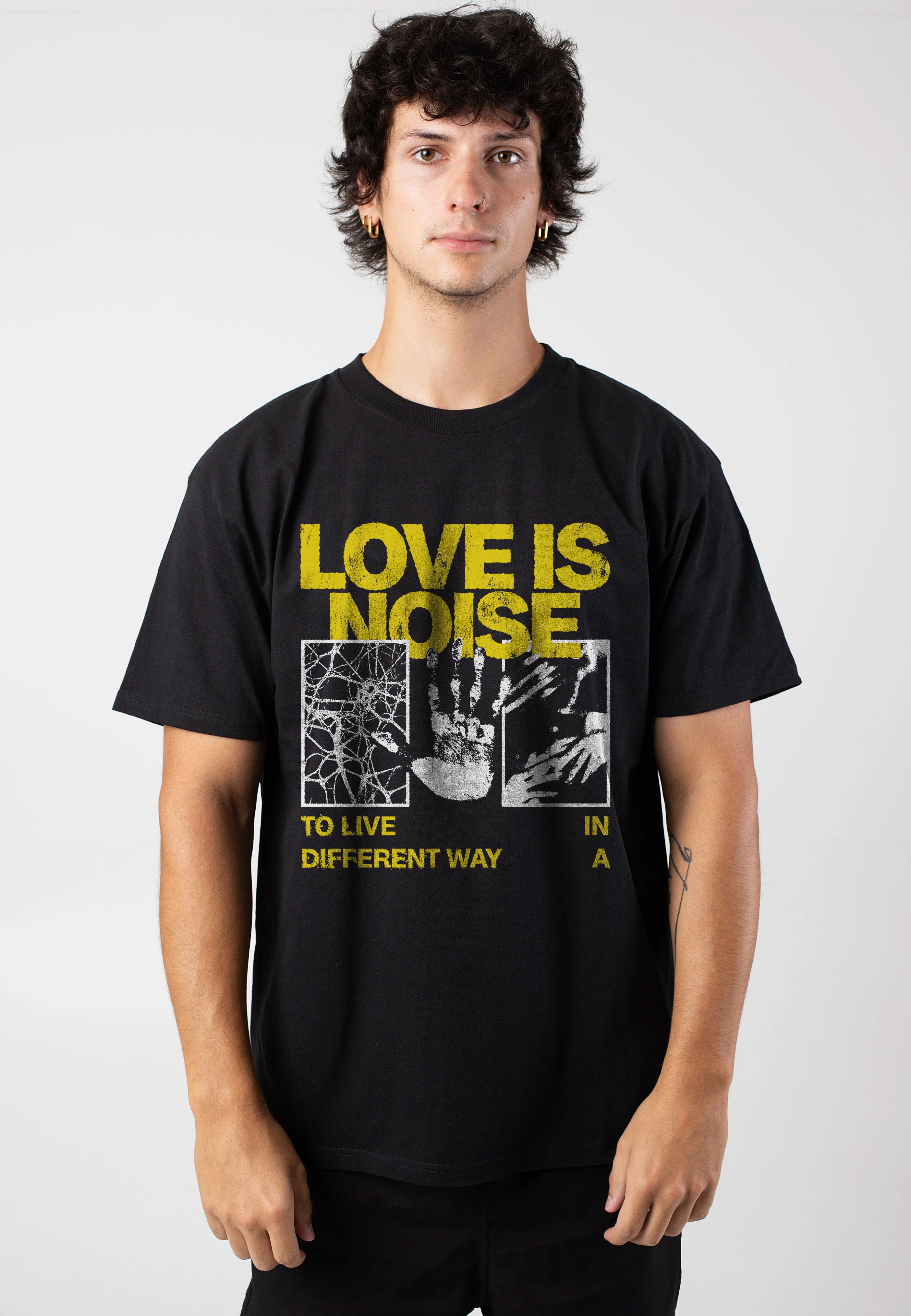 Love Is Noise - Hand - T-Shirt Great Deals Cheap Pice