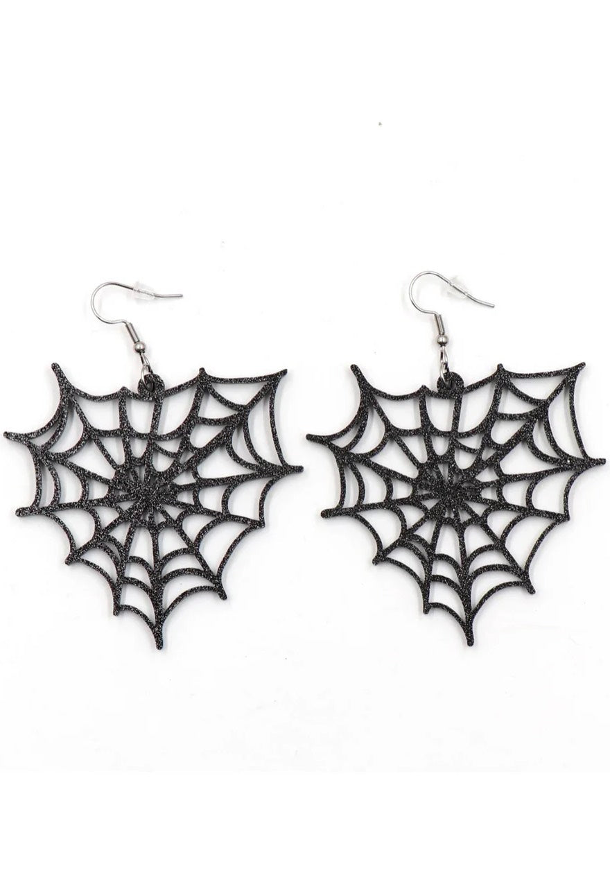 Easure - Glitter Web Black - Earrings Marketable Online