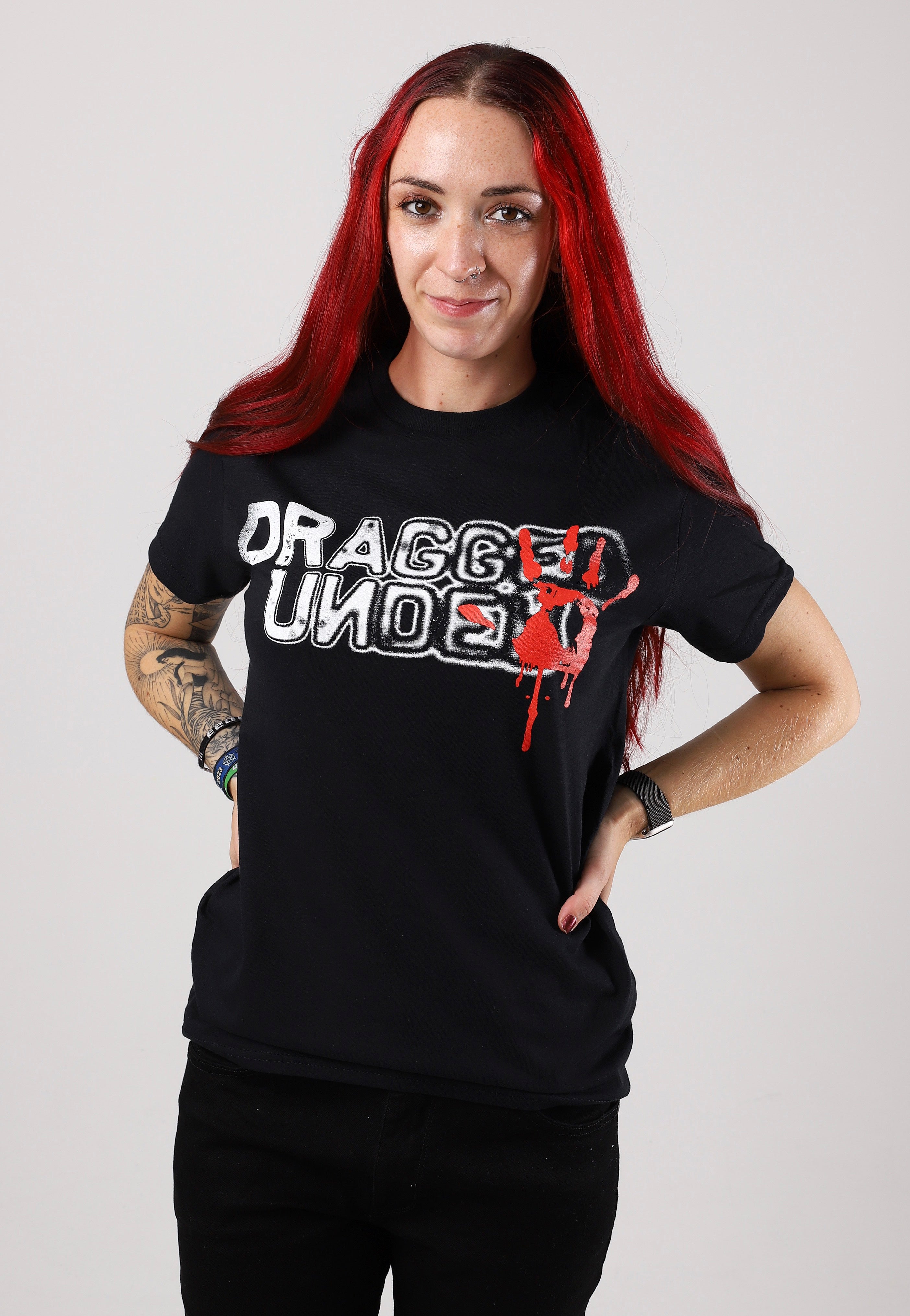 Dragged Under - Blood Hand - T-Shirt Discount Big Sale