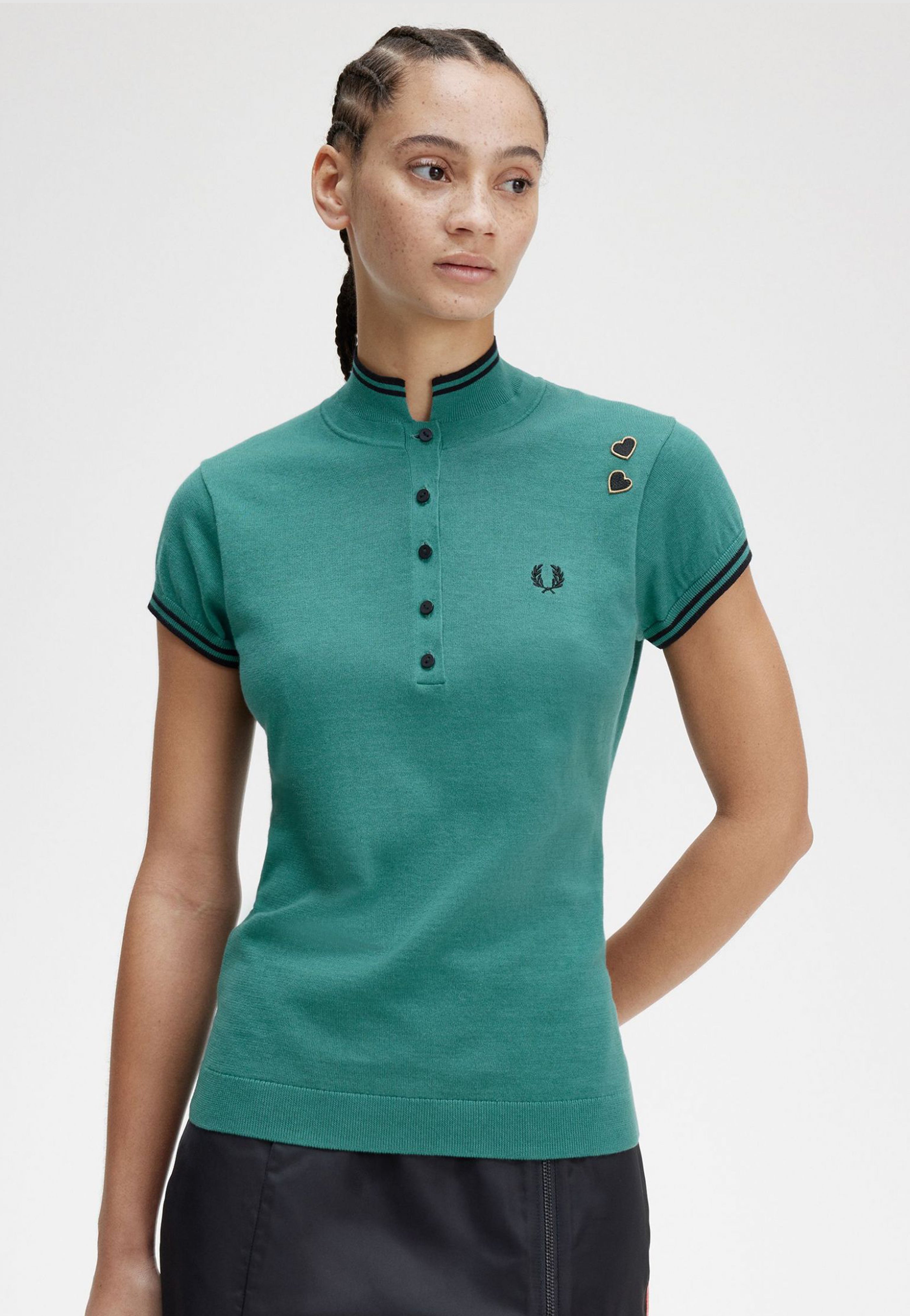 Fred Perry x Amy Winehouse - Knitted Deep Mint - Polo Cheapest Pice