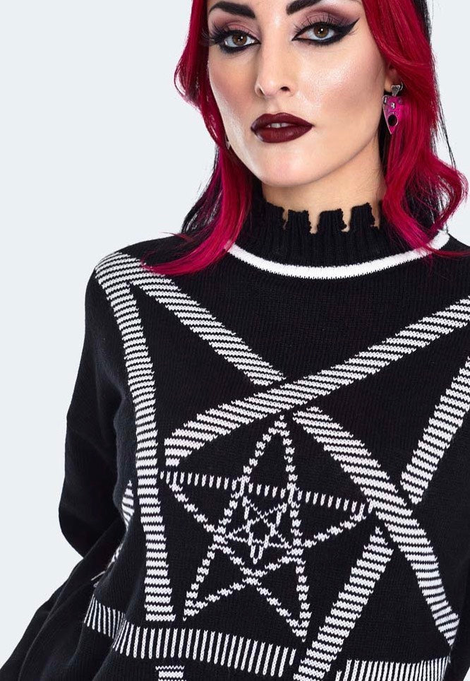 Jawbreaker - Pentagram Star Oversized Black - Pullover 100% Authentic Cheap Online