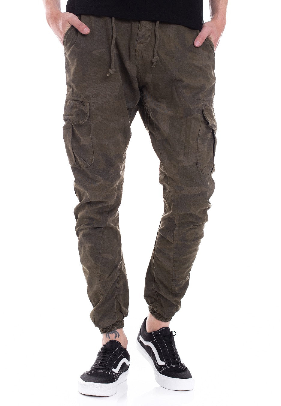 Urban Classics - Camo Cargo Olive Camouflage - Pants For Sale Wholesale Pice