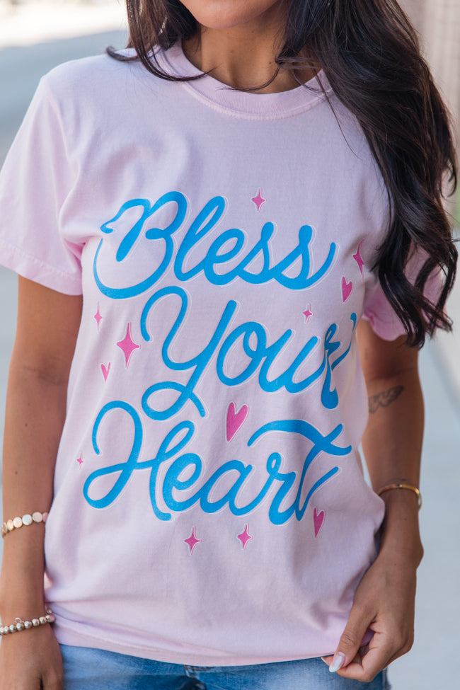 Bless Your Heart Blossom Comfort Colors Graphic Tee Excellent Online