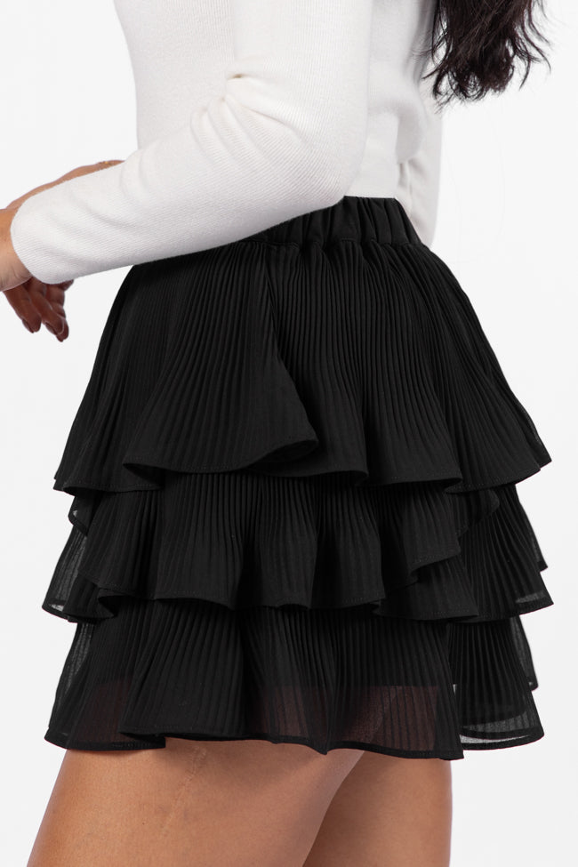 Rumors Run Black Tiered Ruffle Skort FINAL SALE Browse For Sale