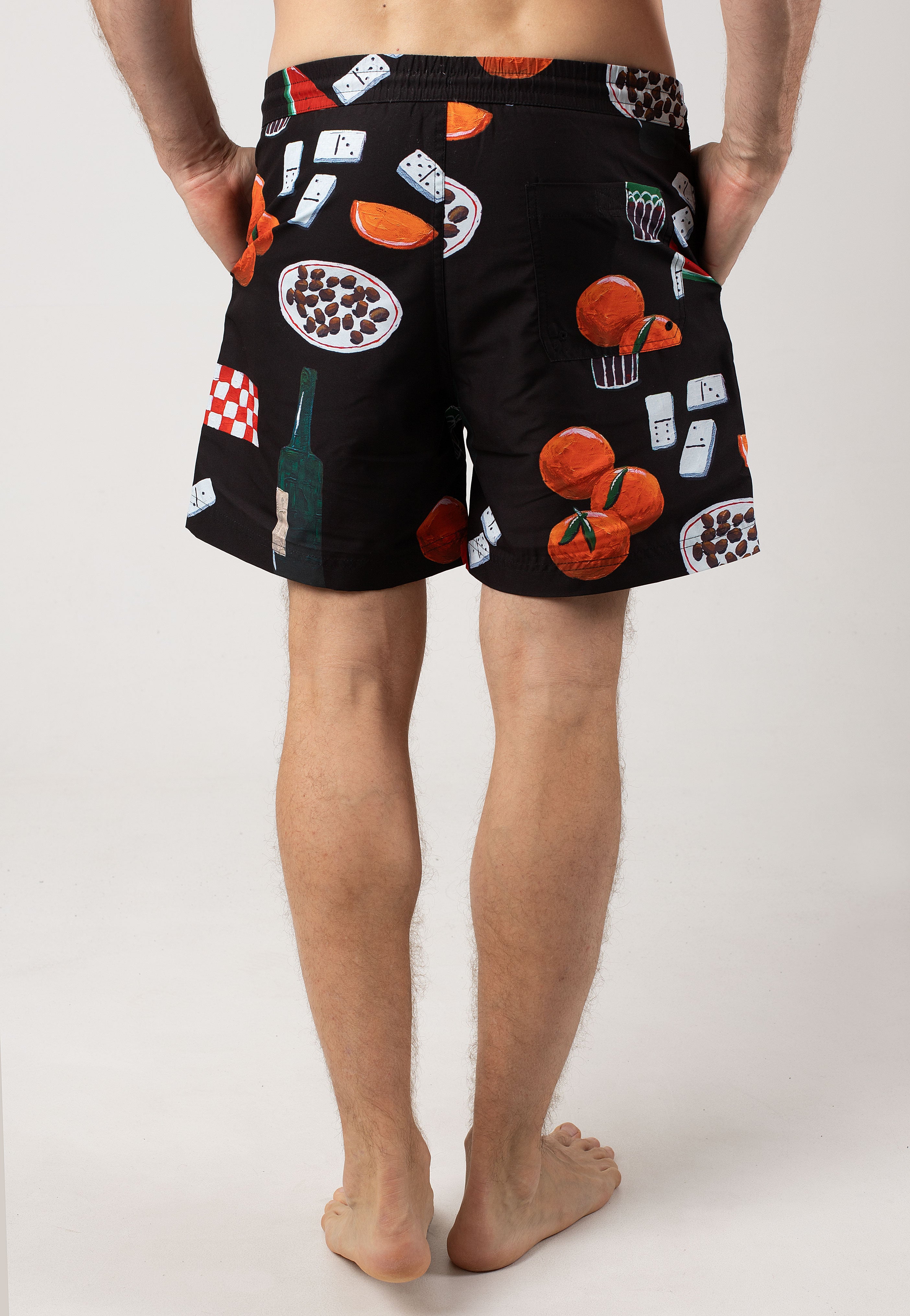 Carhartt WIP - Slater Swim Isis Maria Dinner Print/Black - Board Shorts Free Shipping 2025 New