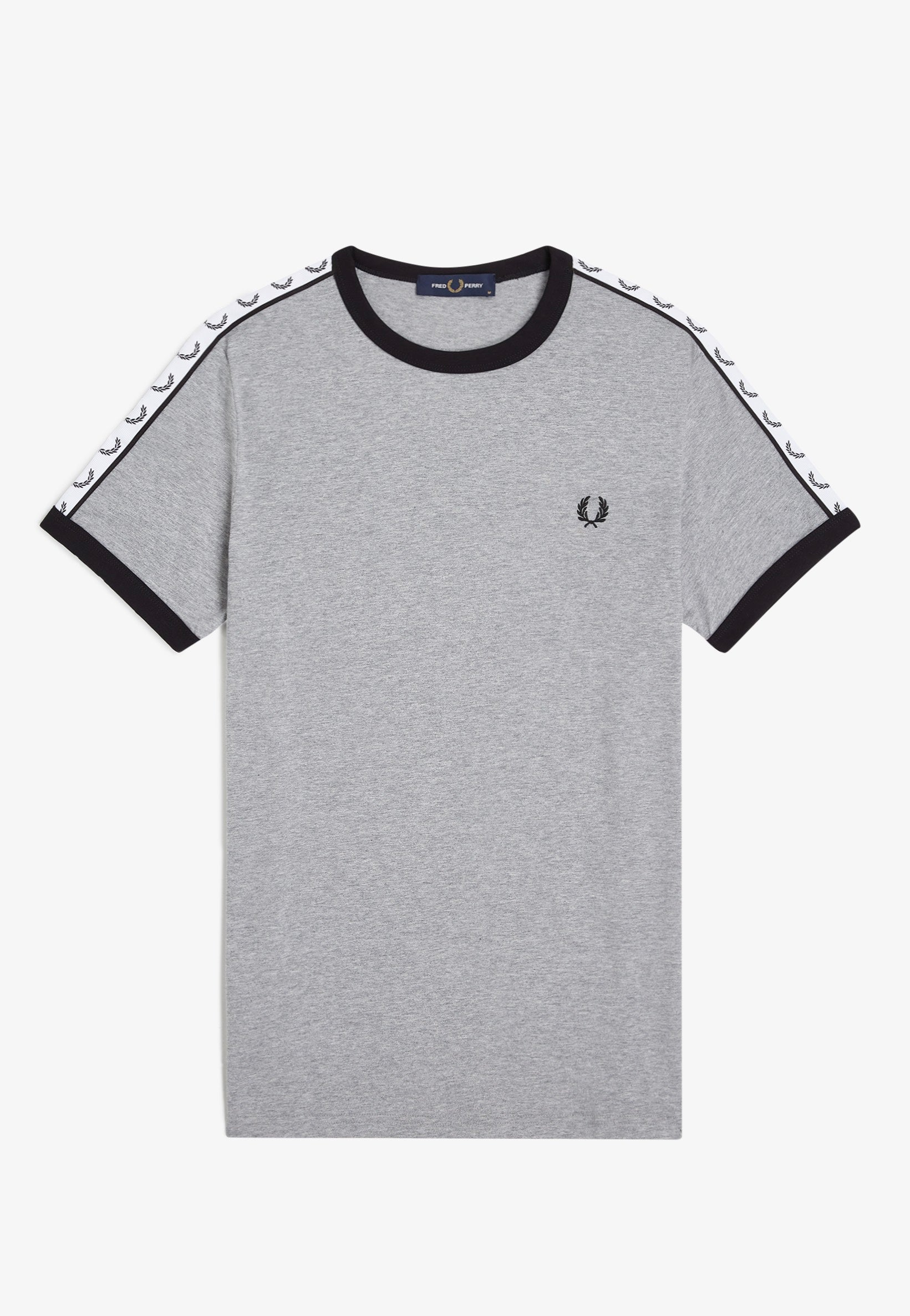 Fred Perry - Taped Ringer Steel Marl - T-Shirt 100% Original Sale Online