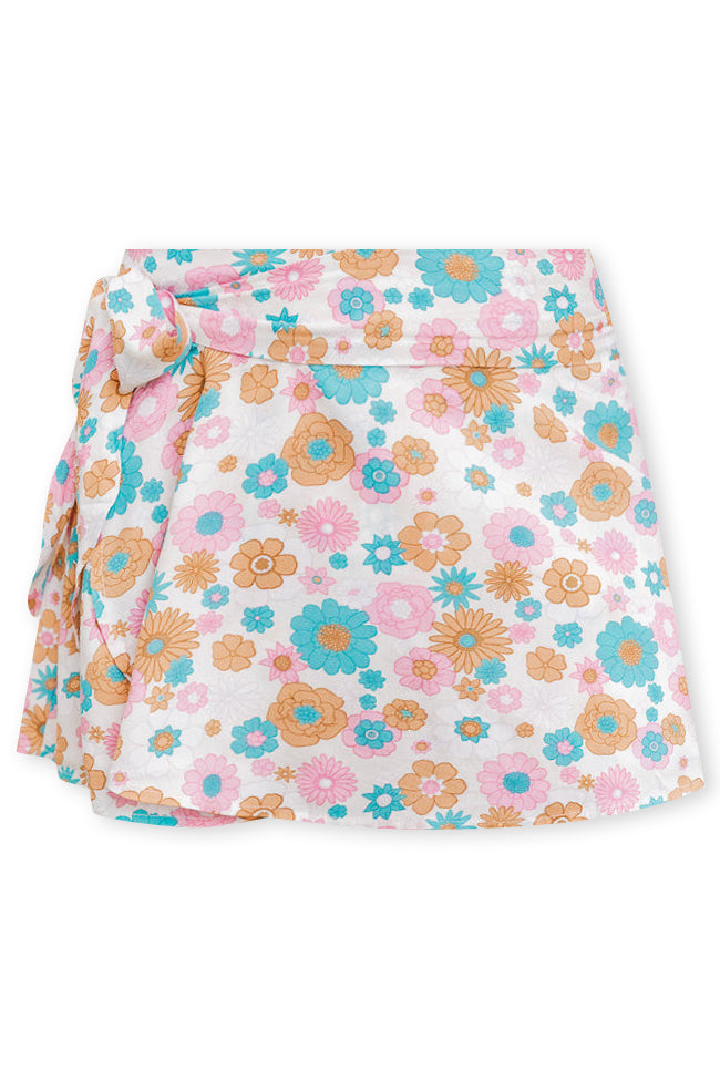 Free To Explore Multi Floral Side Tie Skort FINAL SALE With Credit Card Cheap Online