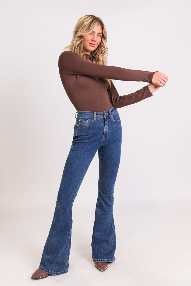 Maren Dark Wash Stretchy Flare Jeans Outlet New Arrival