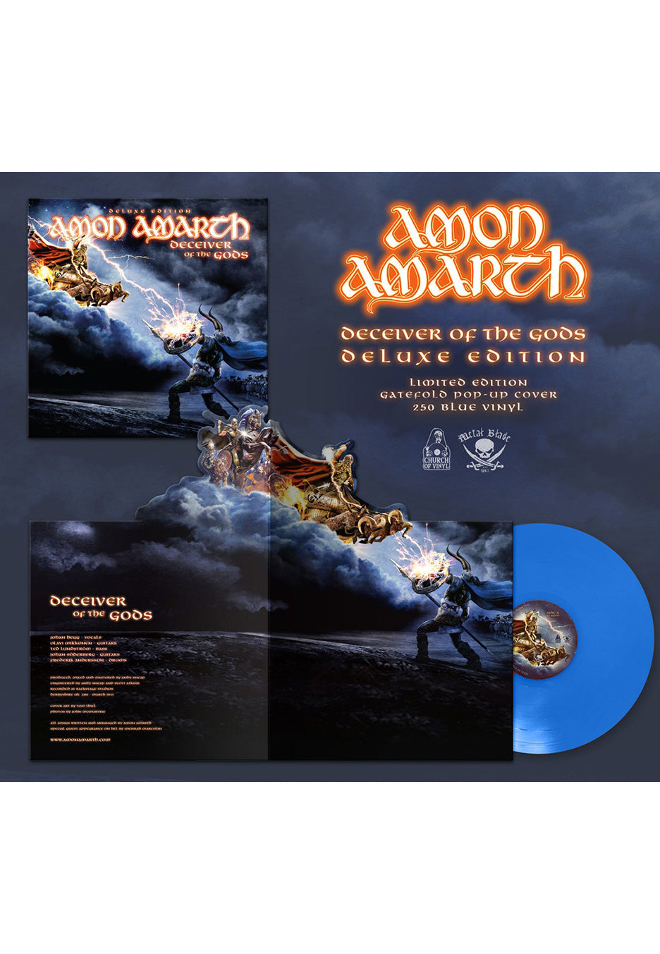 Amon Amarth - Deceiver Of The Gods (Pop Up) Blue - Colored Vinyl Cheap Sale Cheap