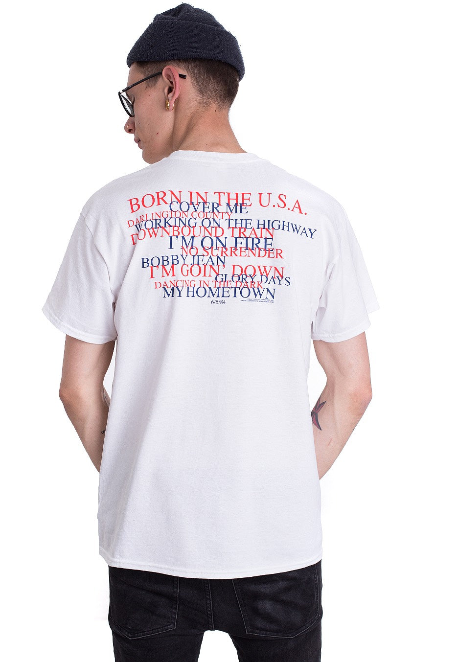 Bruce Springsteen - Born In The USA White - T-Shirt Outlet Best Pices