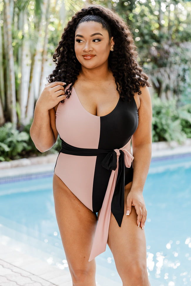 Going My Own Way Black And Tan One Piece Swimsuit FINAL SALE Manchester Great Sale Online