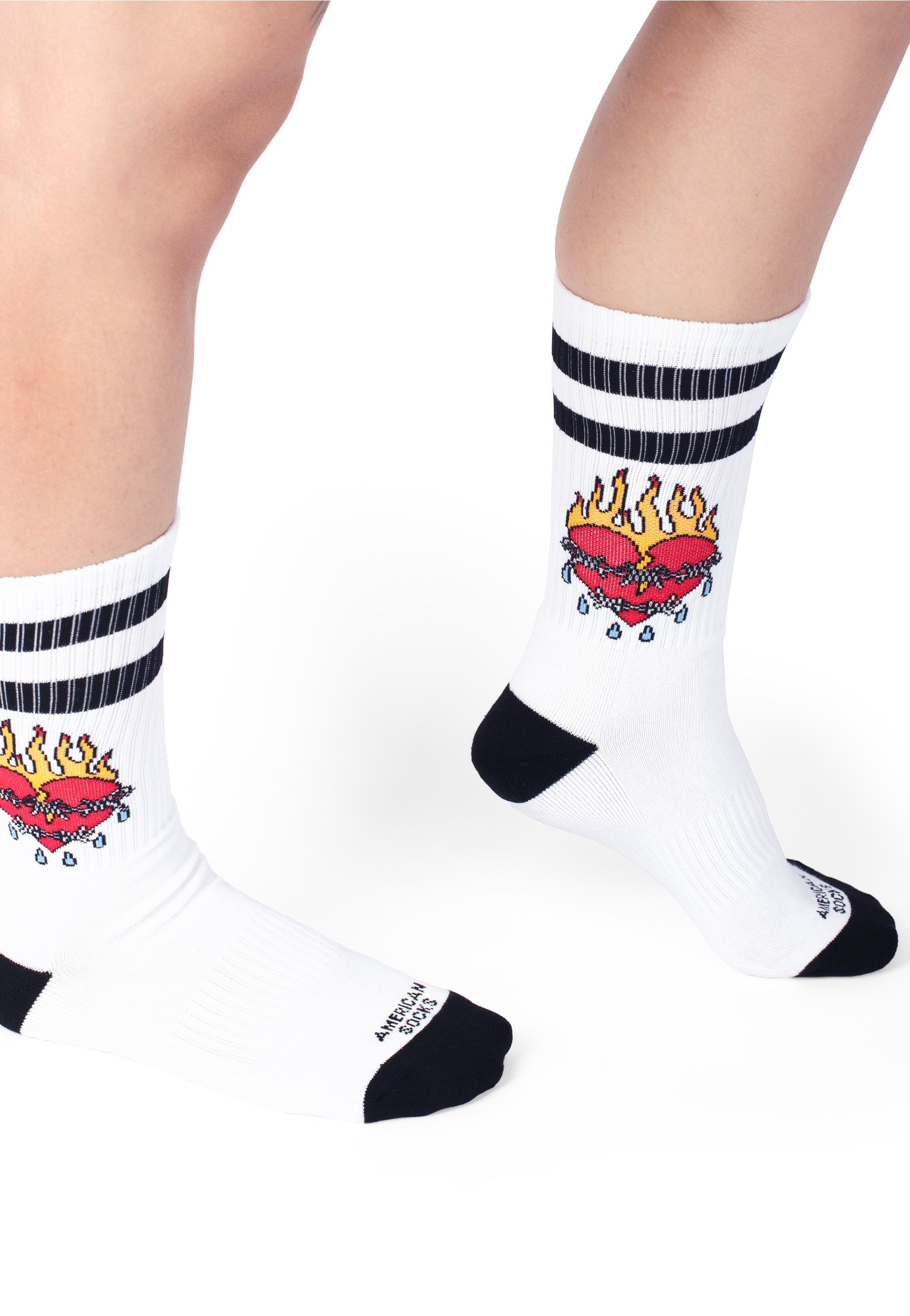 American Socks - United Hearts Mid High White - Socks Footlocker For Sale