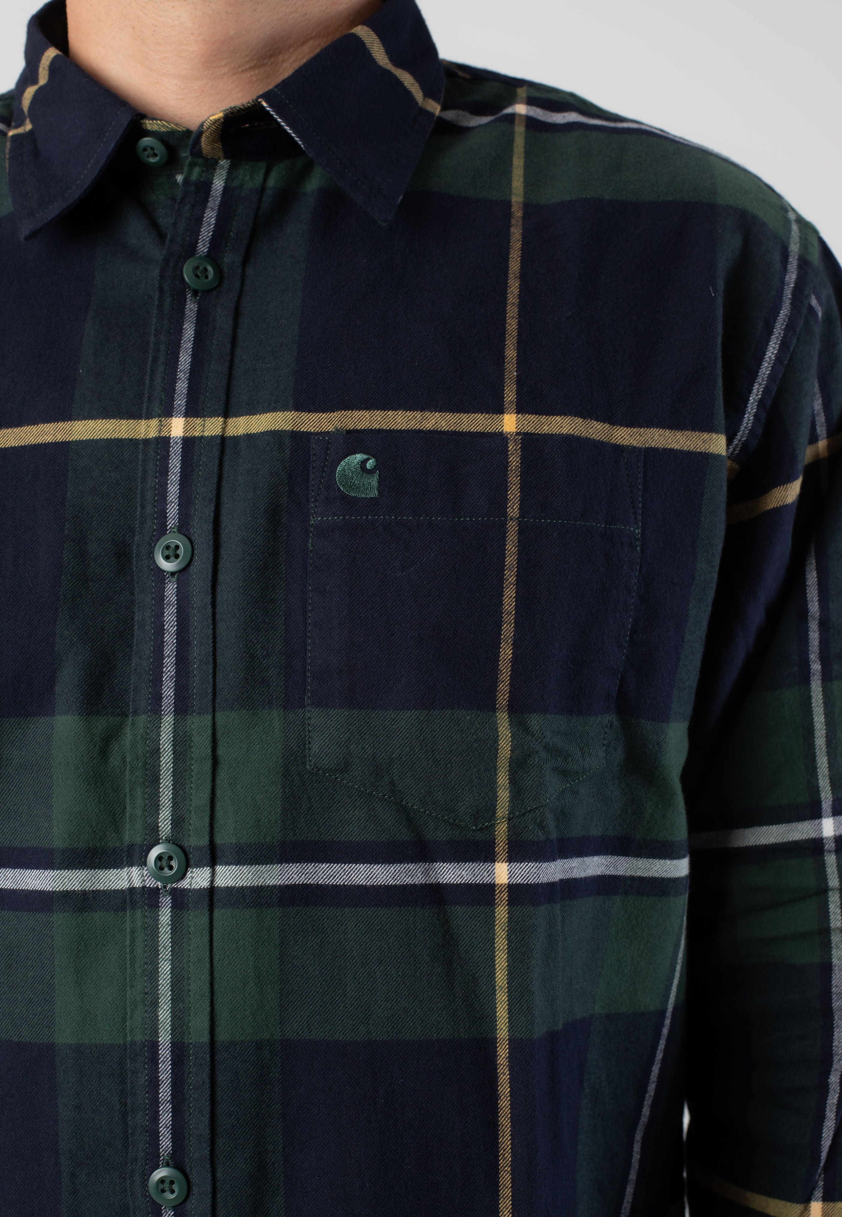 Carhartt WIP - Garnett Check/Sycamore Tree/Sycamore Tree - Shirt Cheap Low Shipping