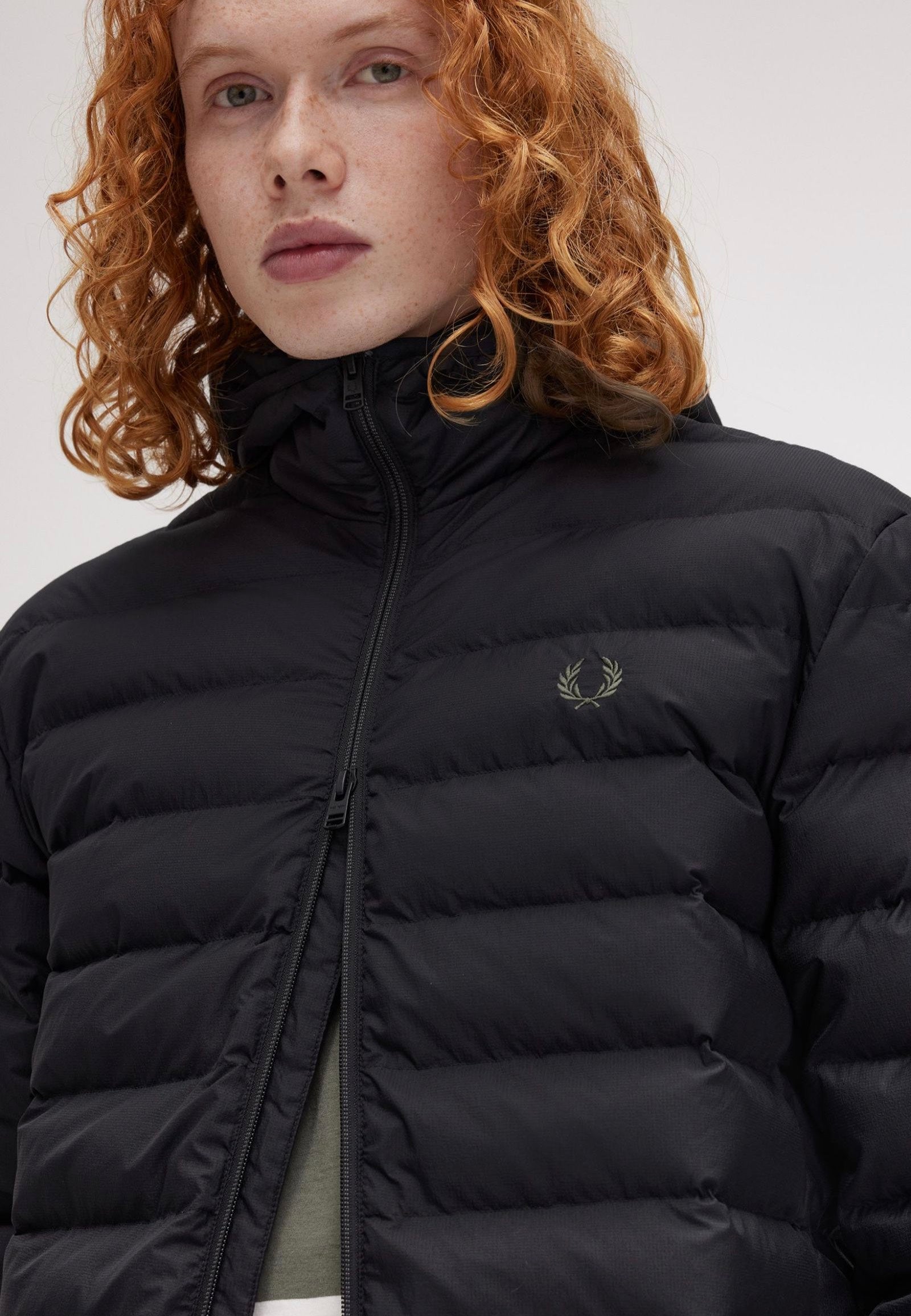 Fred Perry - Hooded Insulated Black - Jacket Discount Collections