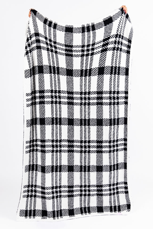 Make Me Believe Black And White Plaid Blanket SALE Discount 2025 Unisex