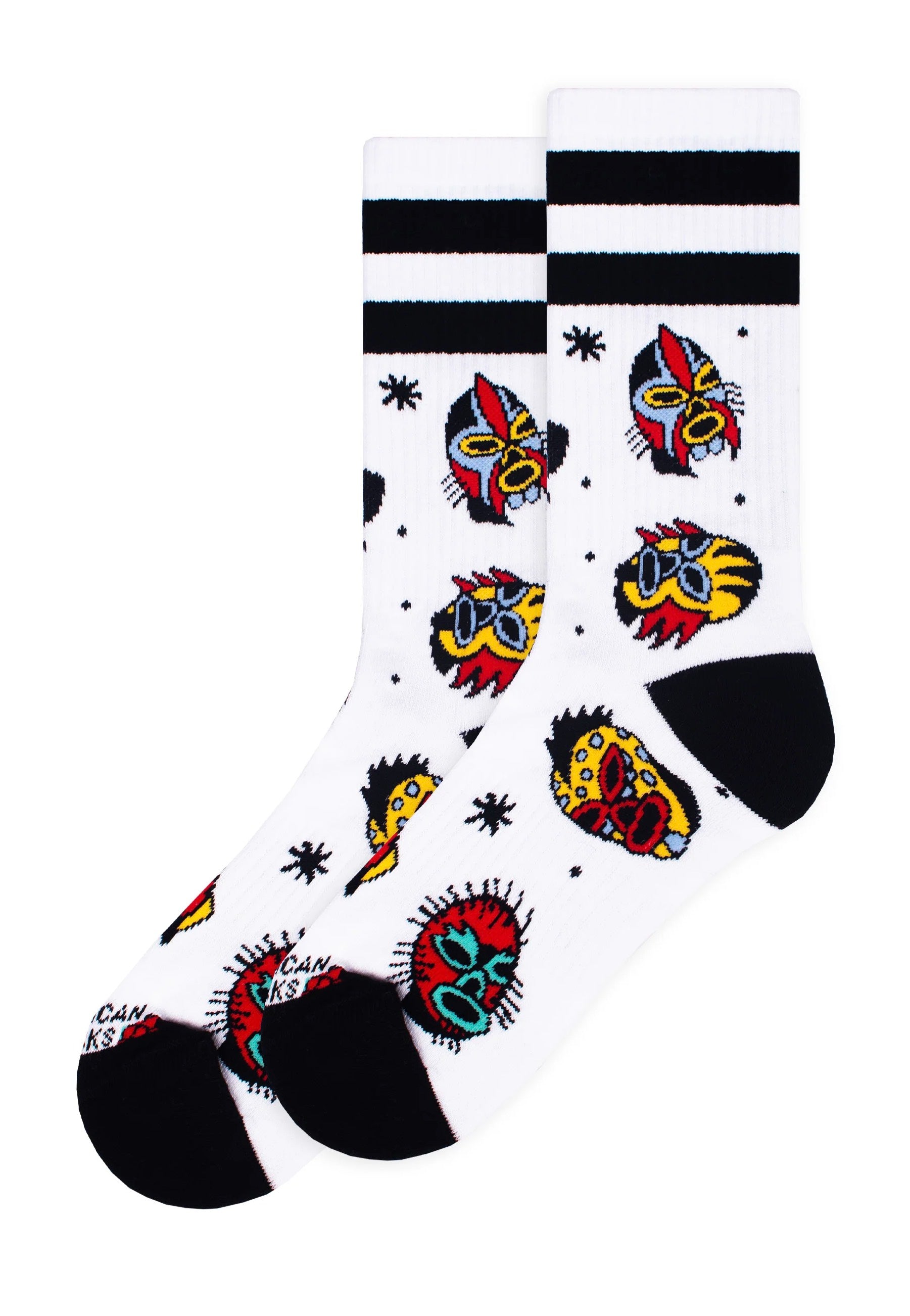 American Socks - El Luchador Mid High White - Socks Amazing Pice