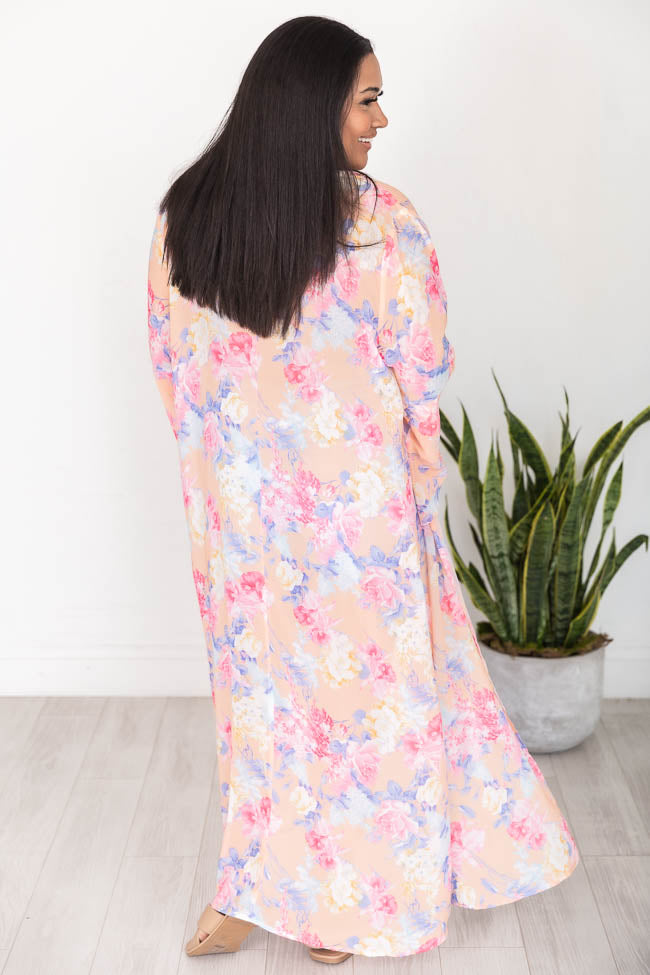 Truth About You Coral Floral Duster Kimono FINAL SALE Buy Cheap Sast