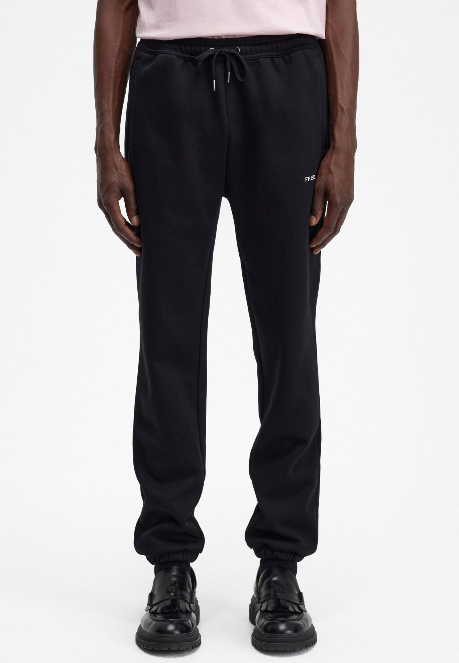 Fred Perry - Embroidered Black - Sweat Pants Sale Ebay