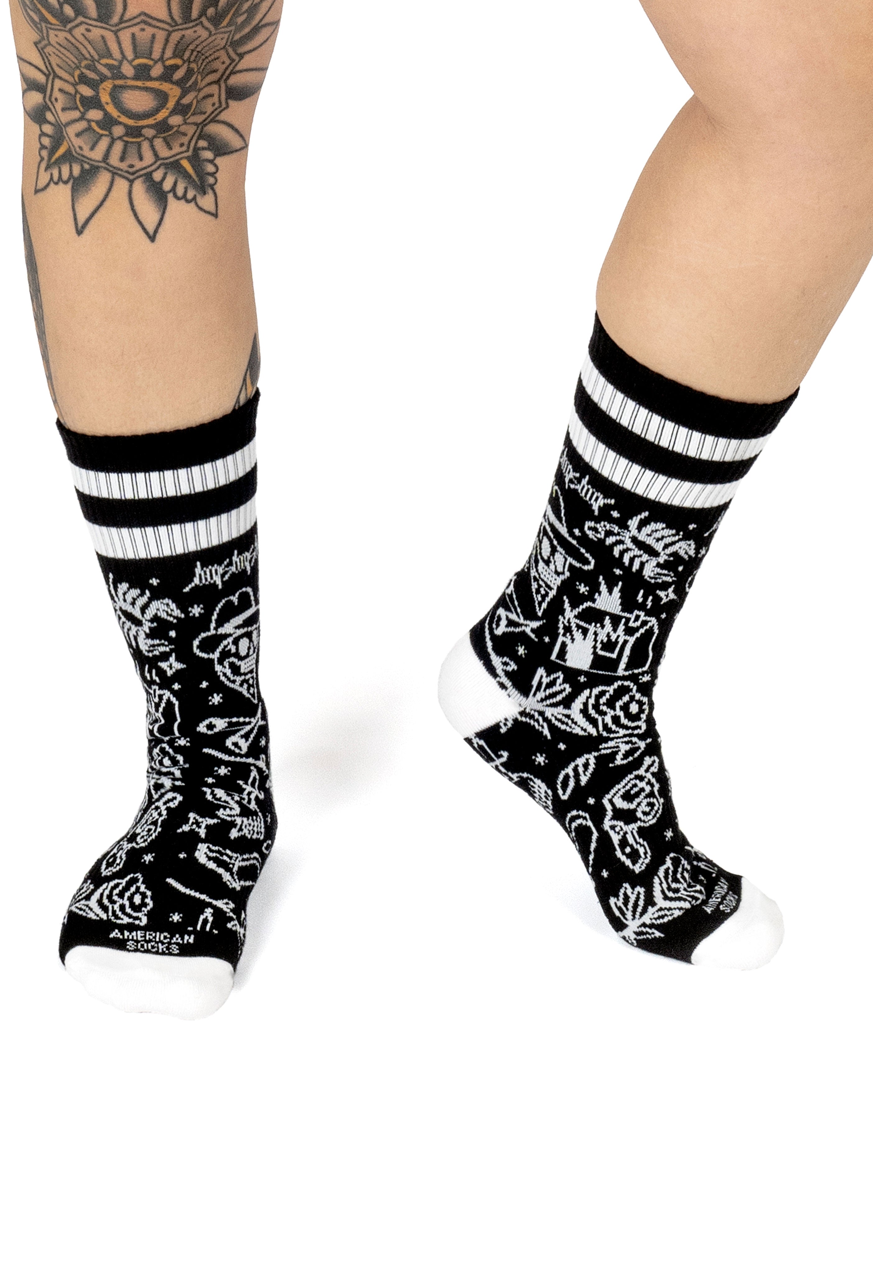 American Socks - Cowboy Mid High Black - Socks Free Shipping Outlet