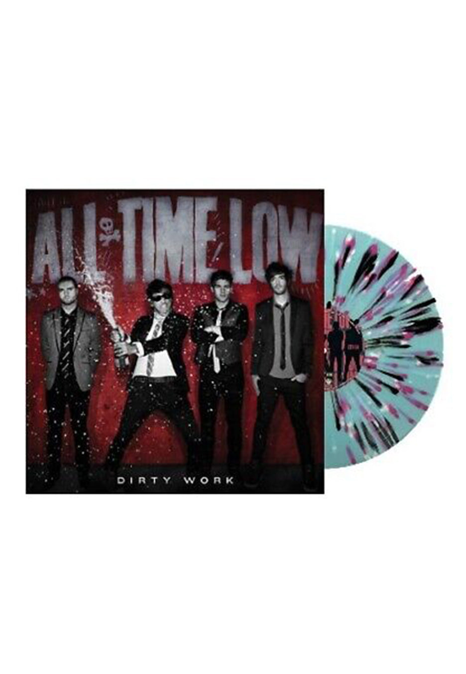 All Time Low - Dirty Work Ltd. Pool Water Blue w/ Guitar - Splattered Vinyl Very Cheap Pice