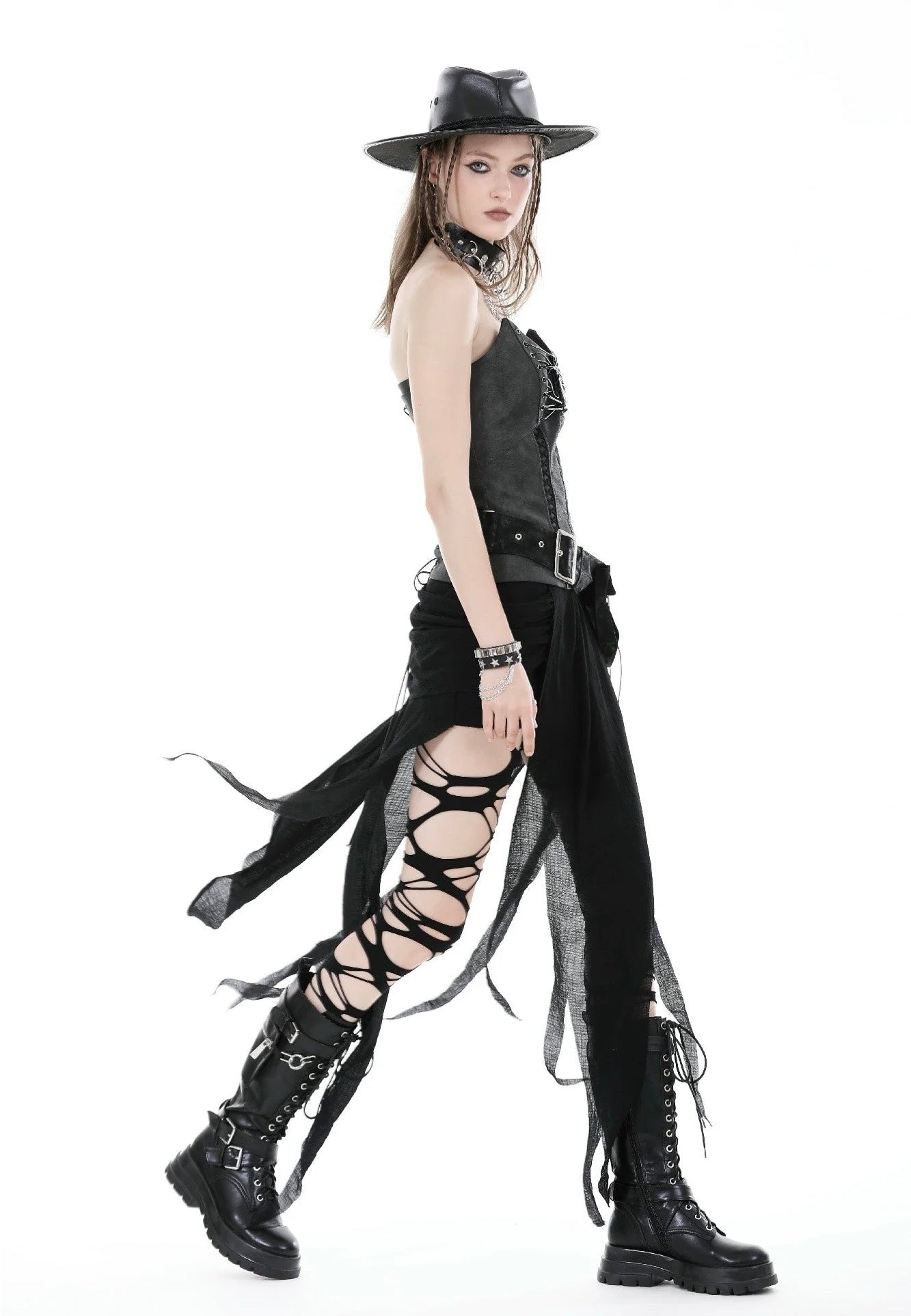 Dark In Love - Punk Decadent Irregular Black - Skirt Discount Online Online