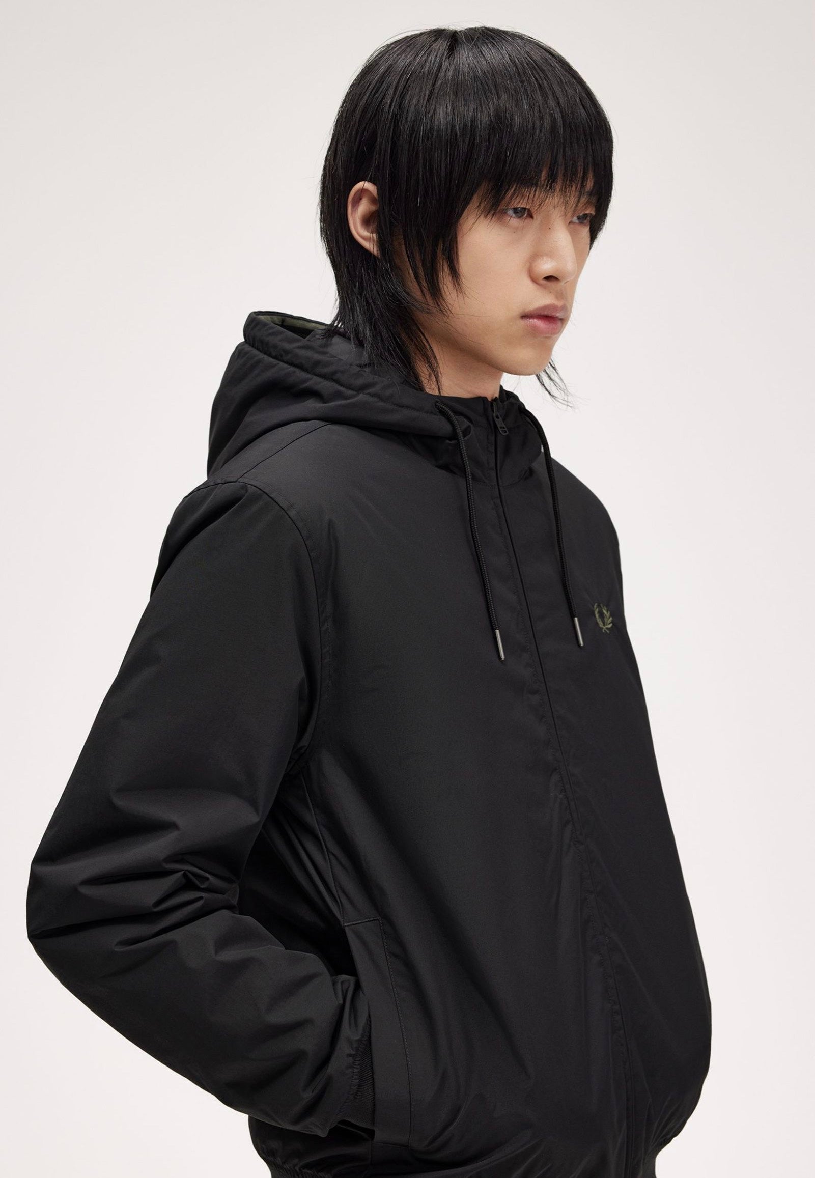 Fred Perry - The Hooded Brentham Black - Jacket Discount Footlocker Pictures