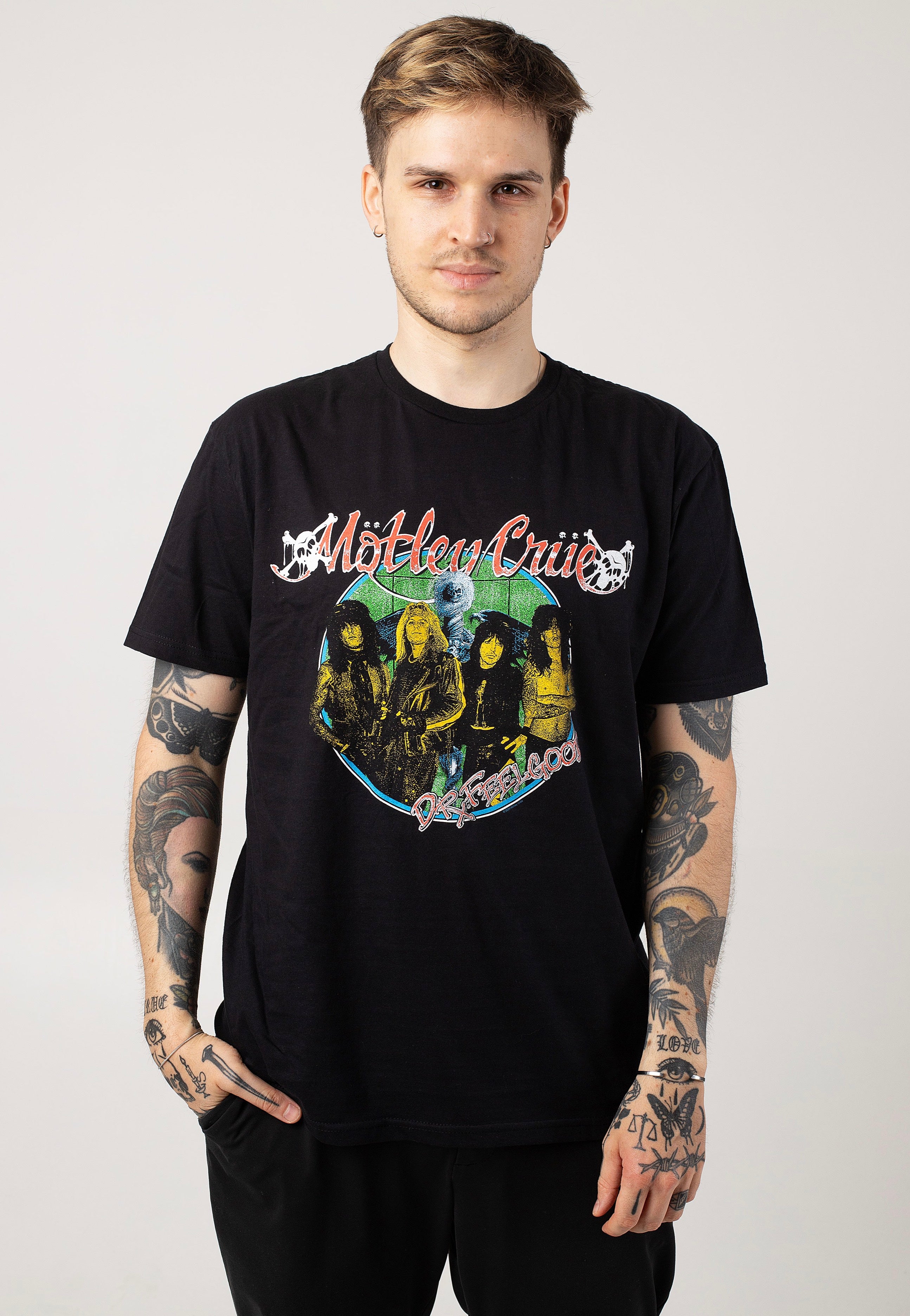 Mtley Crüe - Dr Feelgod Circle Photo - T-Shirt Store Sale