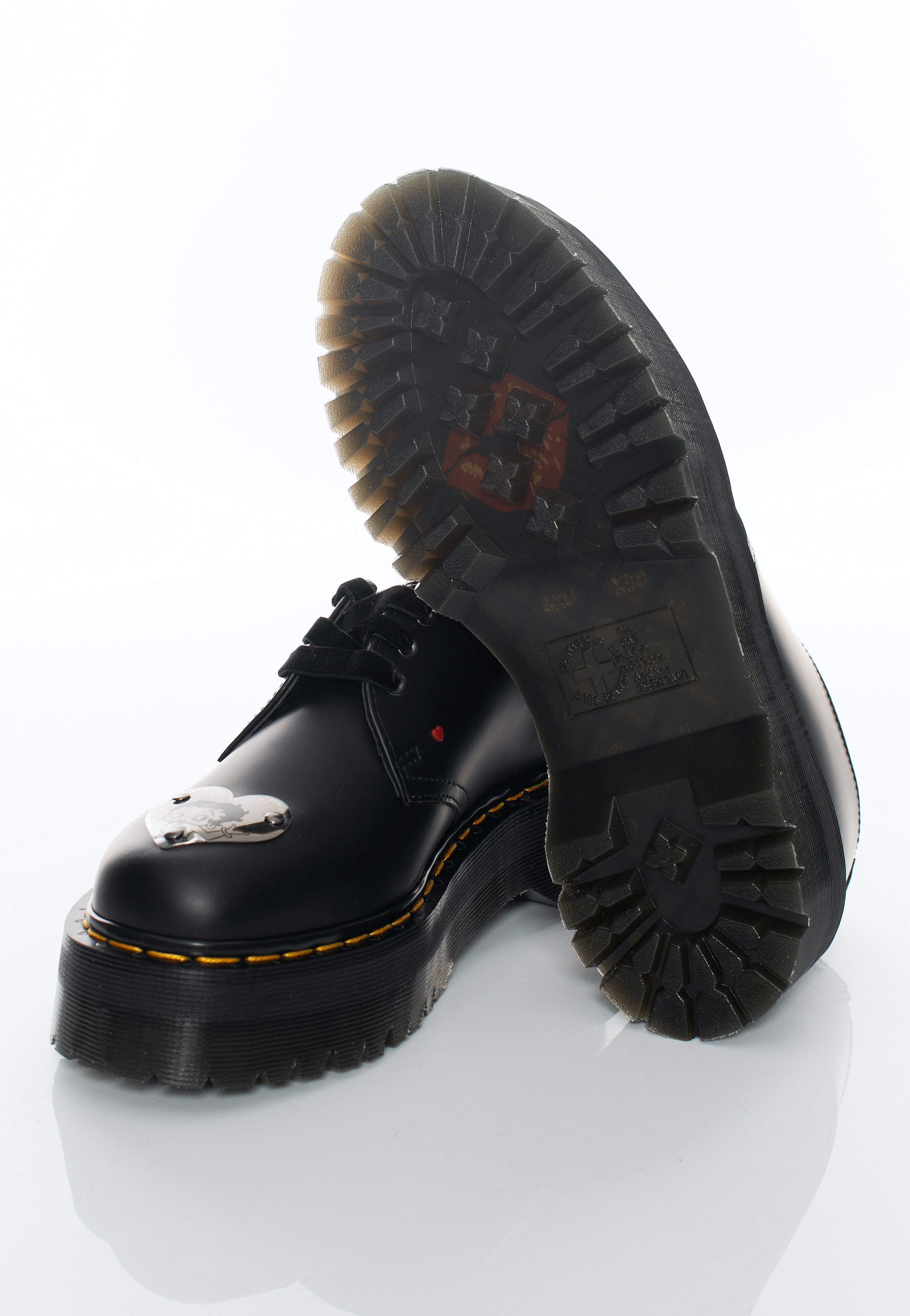 Dr. Martens x Betty Boop - 1461 Quad Black Smooth - Girl Shoes Outlet Classic