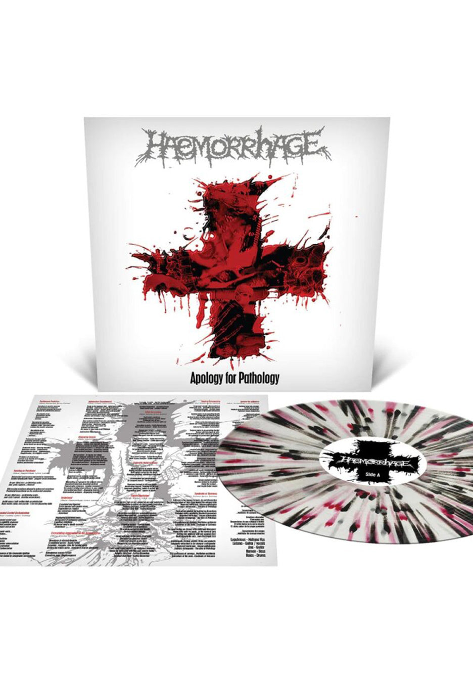 Haemorrhage - Apology For Pathology Ltd. Milky Clear w/ Black/Red/Metallic Silver - Splattered Vinyl Extremely Cheap Online