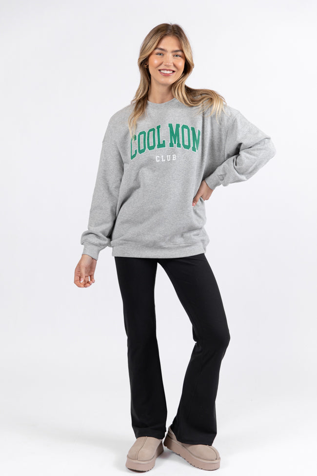 Cool Mom Club Light Grey Oversized Graphic Sweatshirt Cheap Sale 2025