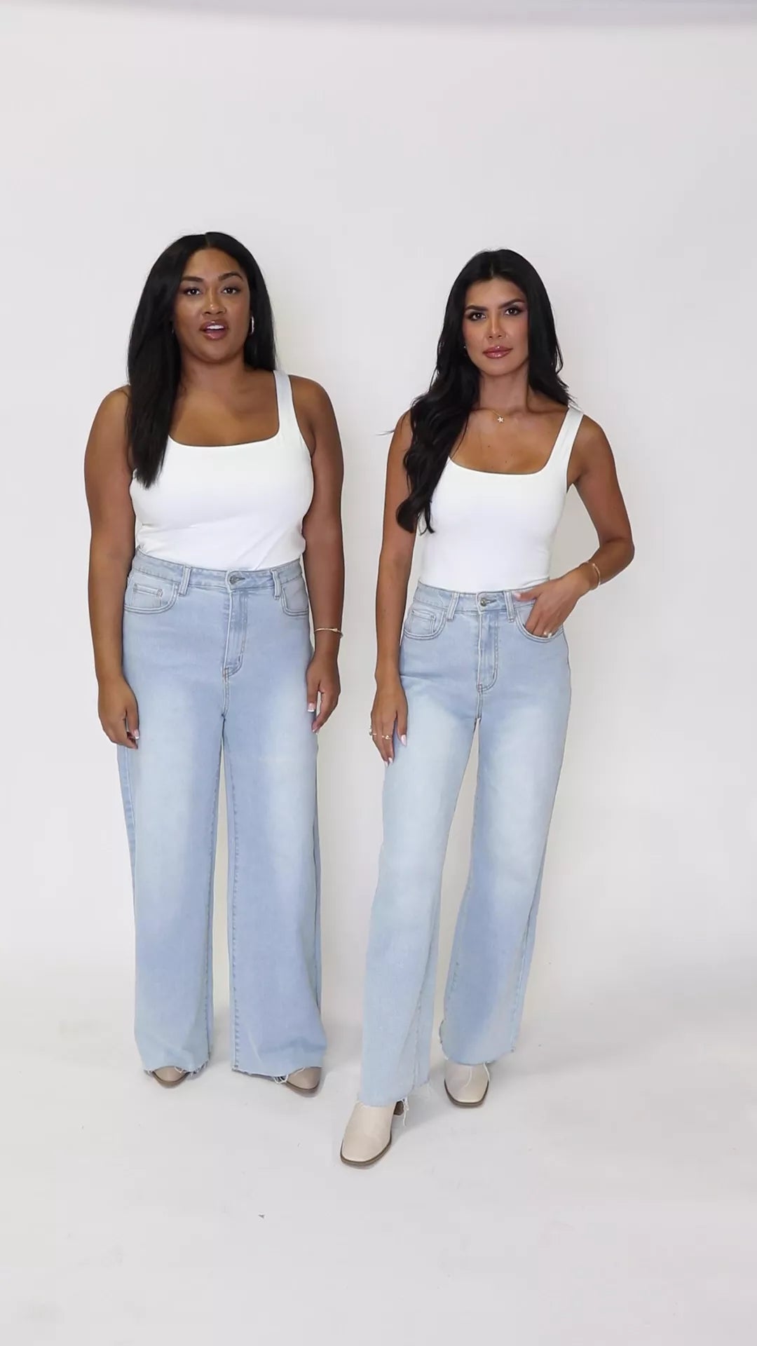 Kelsea Light Wash Wide Leg Jeans 2025 New Cheap Pice