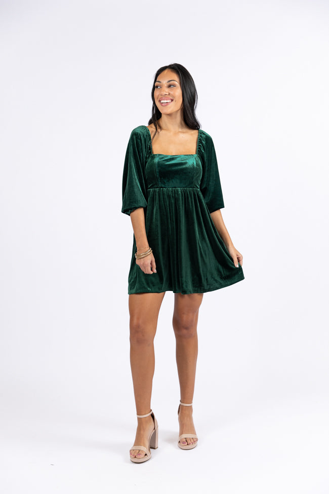 Evergreen Beauty Velvet Dress FINAL SALE Amazing Pice