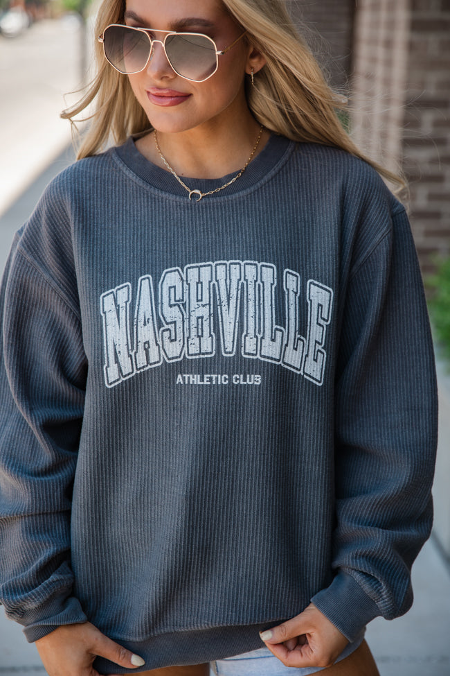 Nashville Athletic Club Charcoal Corded Graphic Sweatshirt Cheap Pice Original