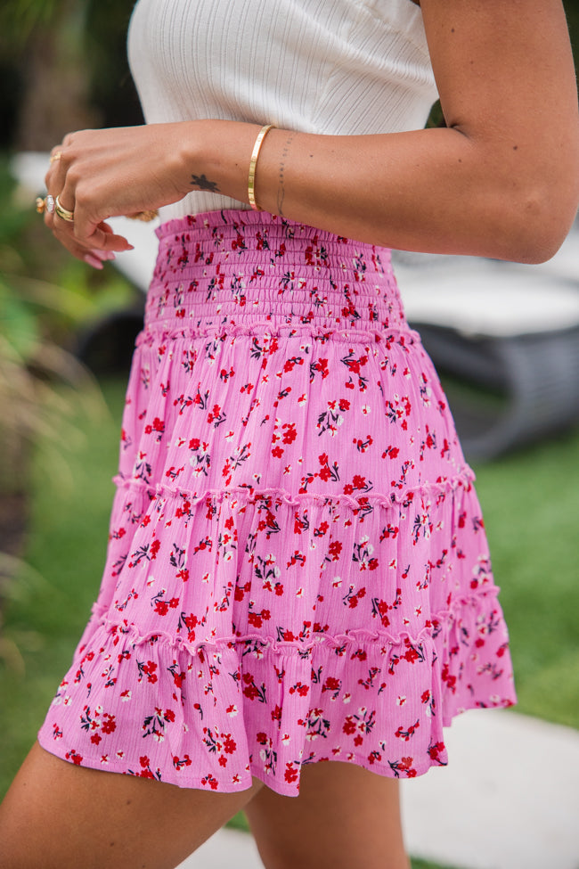 Through The Garden Orchid Floral Mini Skort Online Sale