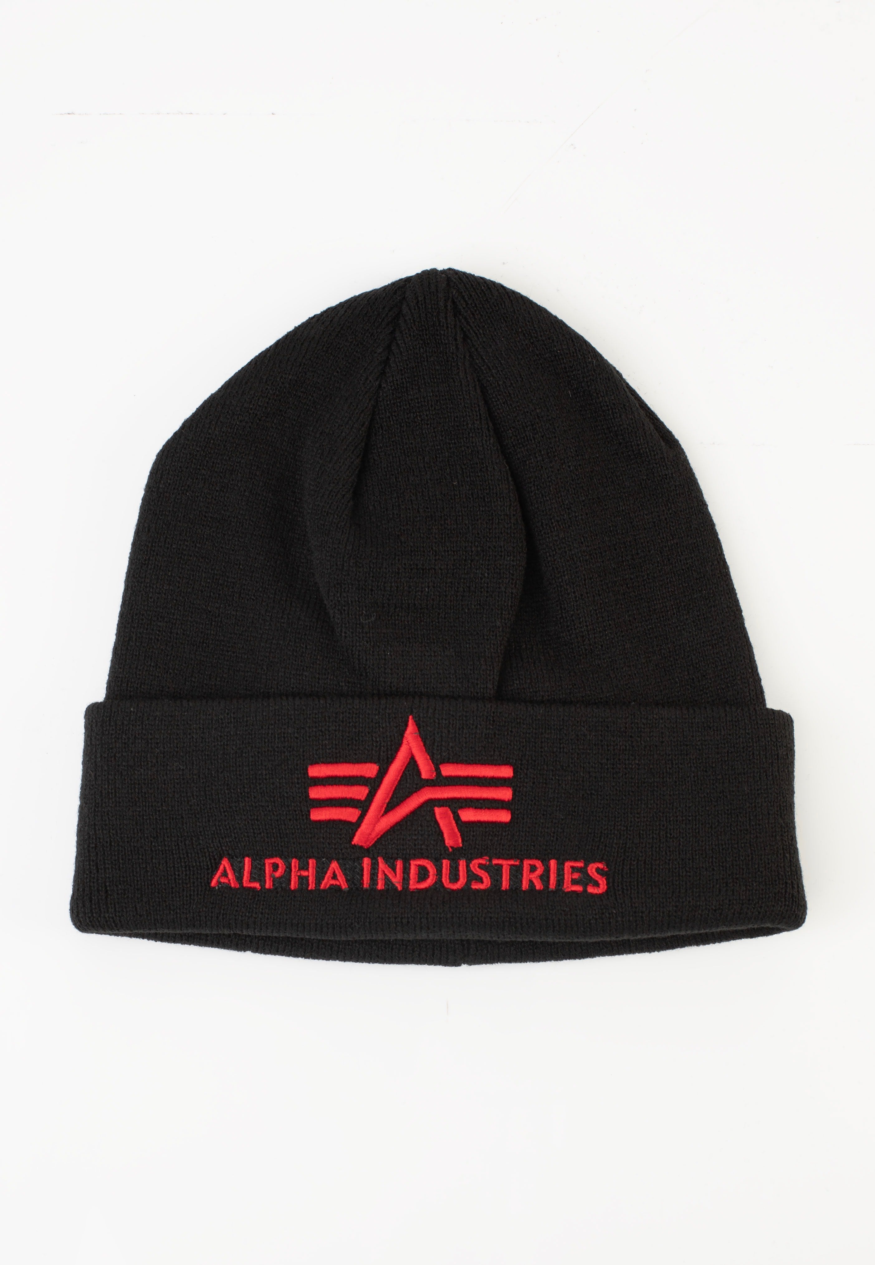 Alpha Industries - 3D Black - Beanie 100% Original Cheap Pice