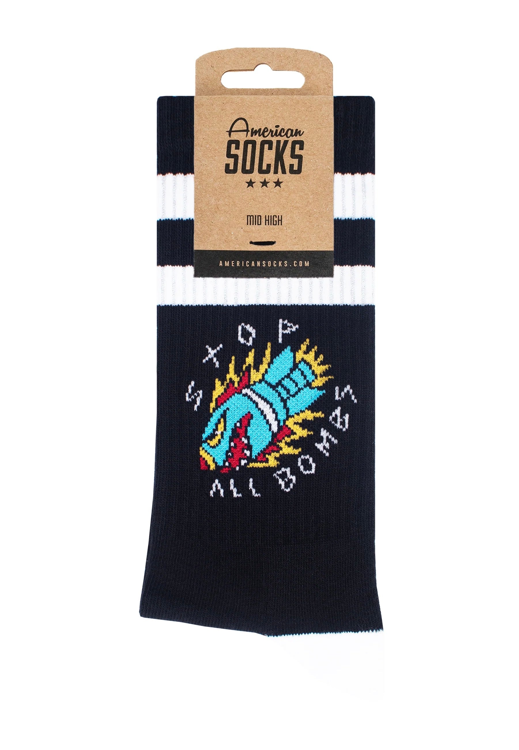 American Socks - Stop All Bombs Mid HighBlack - Socks Online Online High Quality