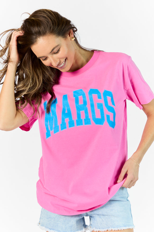 Margs Hot Pink Oversized Graphic Tee Discount Eastbay