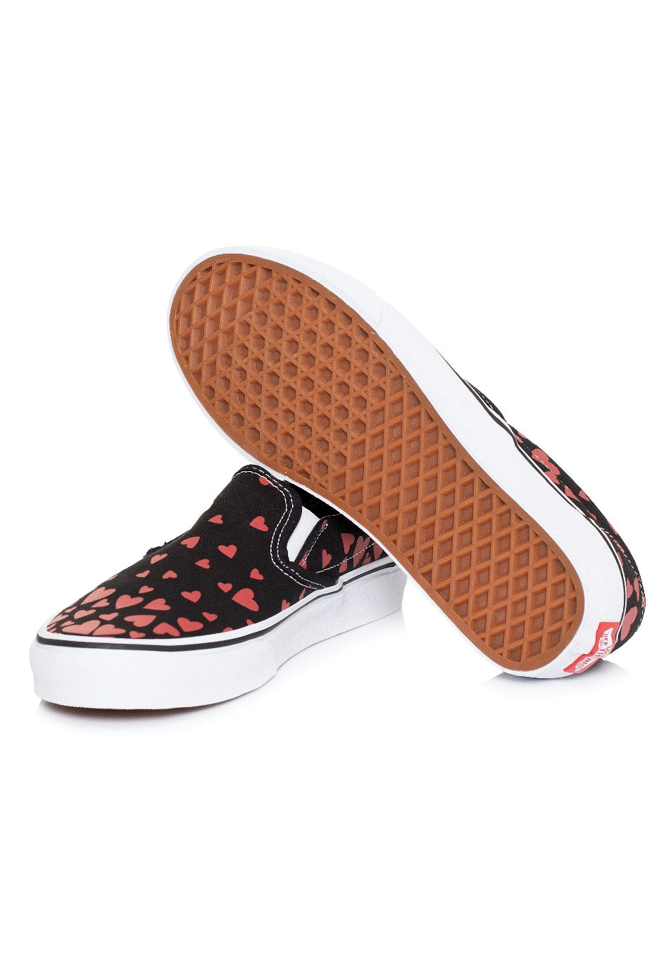 Vans - Classic Slip On (Valentineshrts)Black Red - Girl Shoes Cheap Sale View