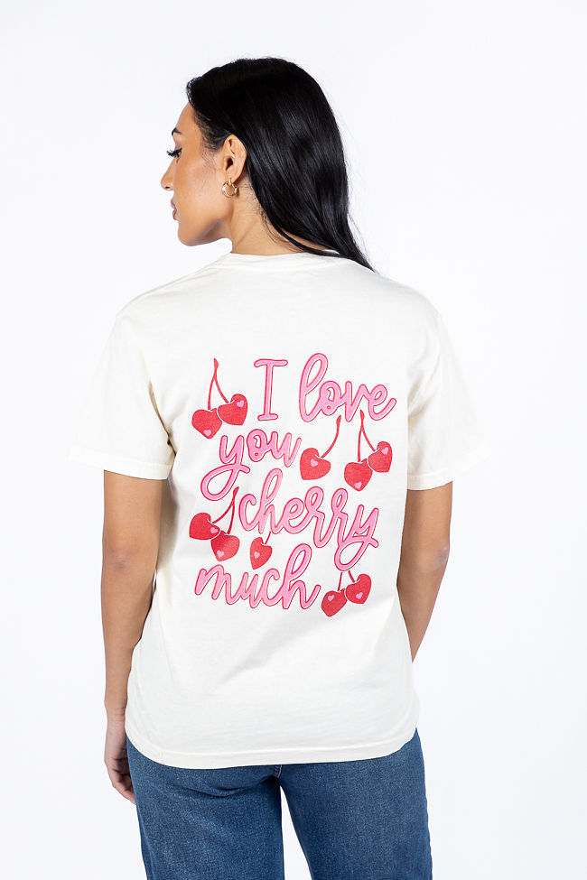 I Love You Cherry Much Ivory Comfort Color Graphic Tee Kalee Rogers X Pink Lily Online Online For Sale