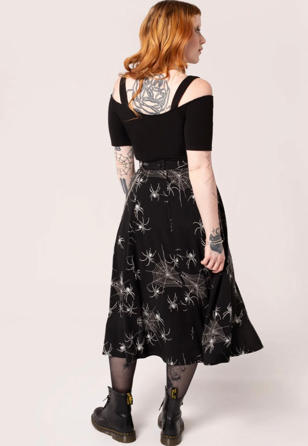 Hellbunny - Grungy Spider - Skirt Cheap Sale 2025 Unisex