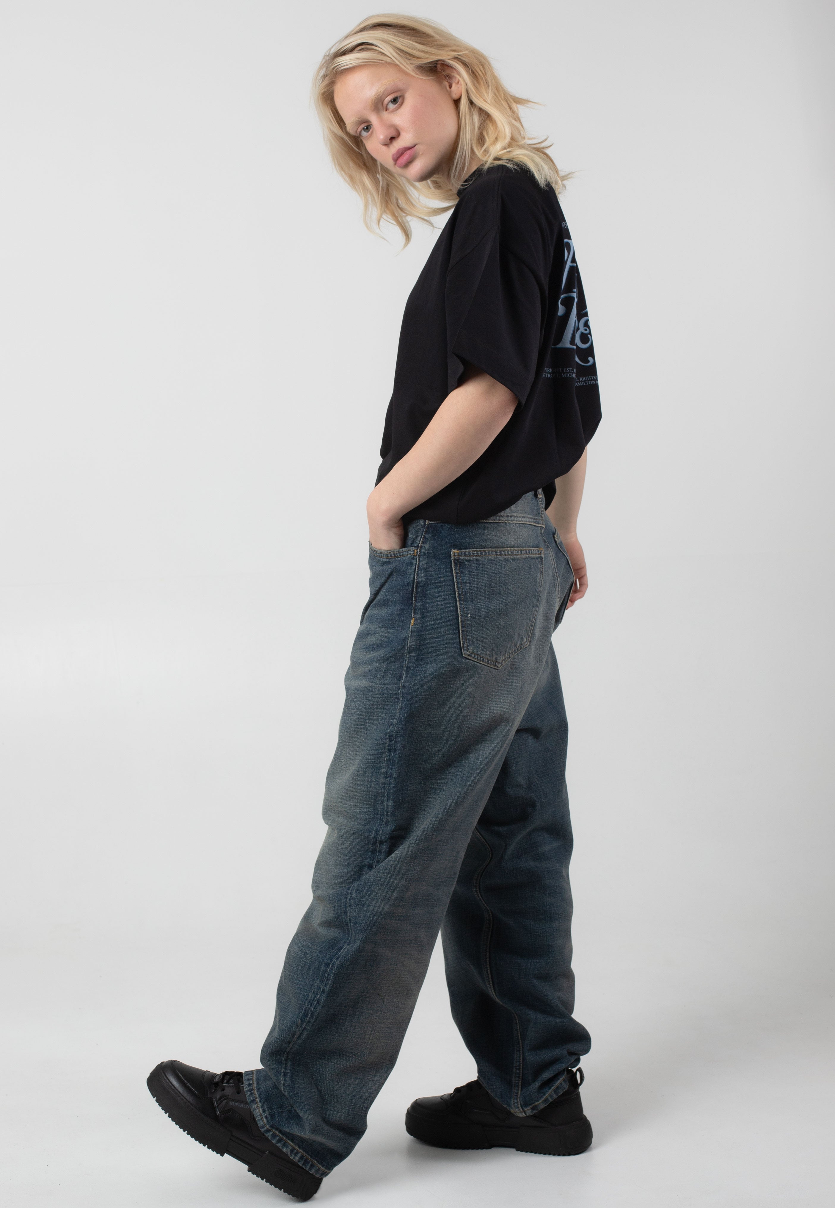 Carhartt WIP - W' Brandon Worn Used Wash Blue - Pants