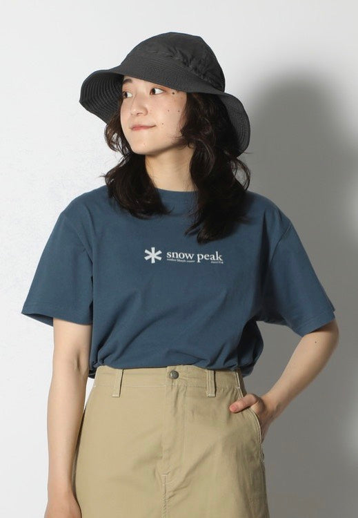 Snow Peak - Soft Cotton Logo Slateblue - T-Shirt Good Selling Cheap Pice