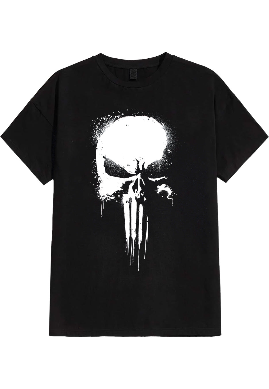 The Punisher - Paintspray Skull - T-Shirt View Cheap Pice